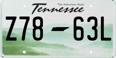 TN license plate Z7863L