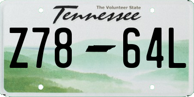 TN license plate Z7864L