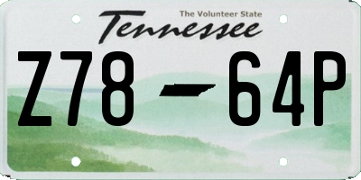 TN license plate Z7864P