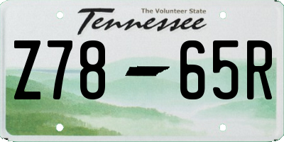 TN license plate Z7865R