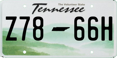 TN license plate Z7866H