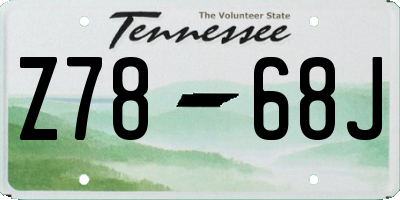 TN license plate Z7868J