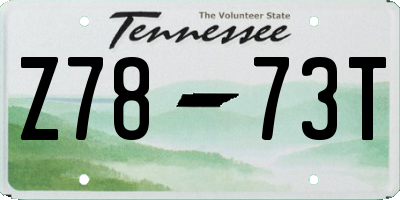 TN license plate Z7873T