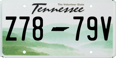 TN license plate Z7879V