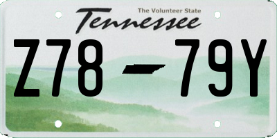 TN license plate Z7879Y