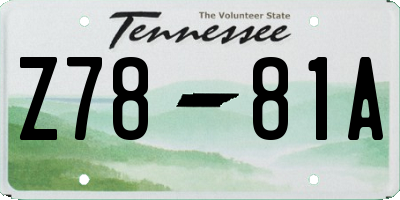 TN license plate Z7881A