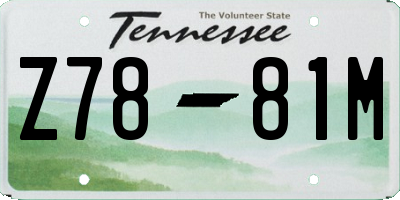 TN license plate Z7881M