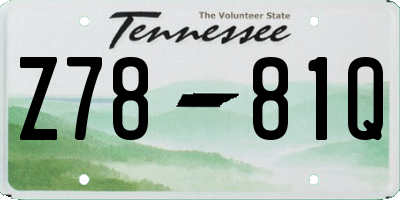 TN license plate Z7881Q
