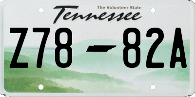 TN license plate Z7882A