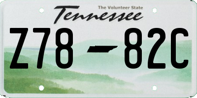 TN license plate Z7882C