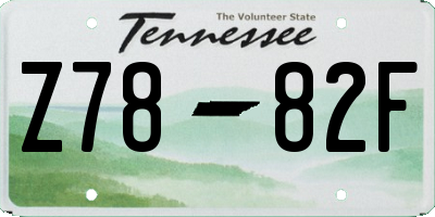 TN license plate Z7882F