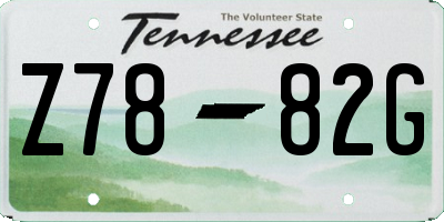 TN license plate Z7882G