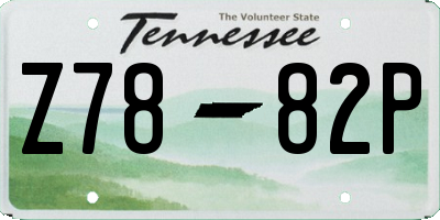 TN license plate Z7882P