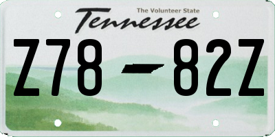 TN license plate Z7882Z