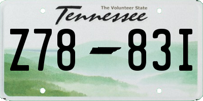 TN license plate Z7883I