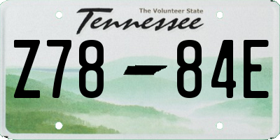 TN license plate Z7884E