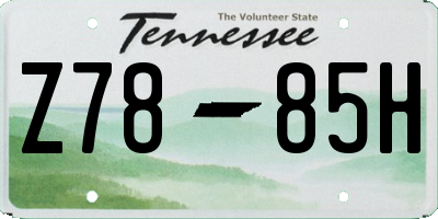 TN license plate Z7885H