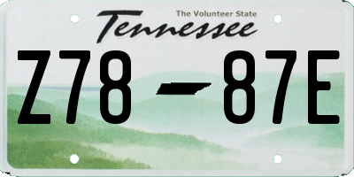TN license plate Z7887E