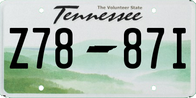 TN license plate Z7887I