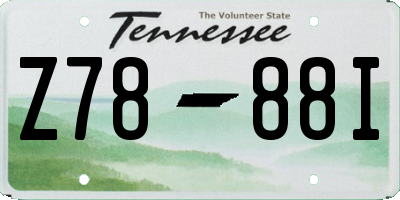 TN license plate Z7888I