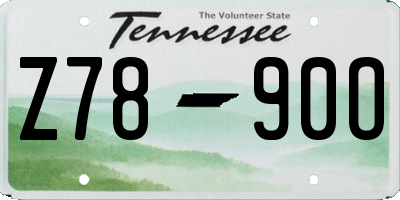 TN license plate Z7890O