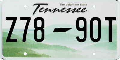 TN license plate Z7890T