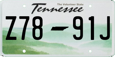 TN license plate Z7891J