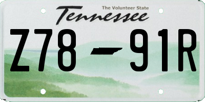 TN license plate Z7891R