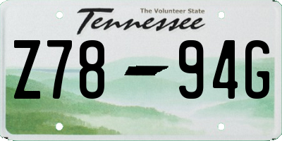 TN license plate Z7894G