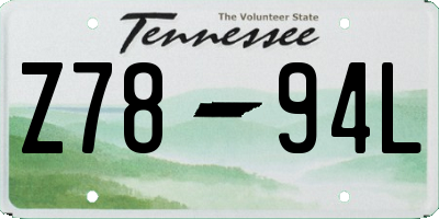TN license plate Z7894L