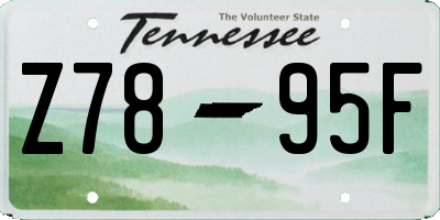 TN license plate Z7895F