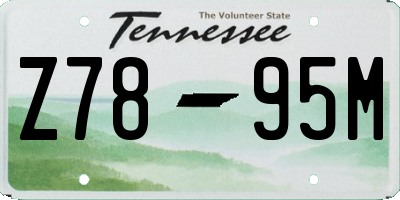 TN license plate Z7895M