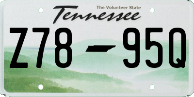 TN license plate Z7895Q