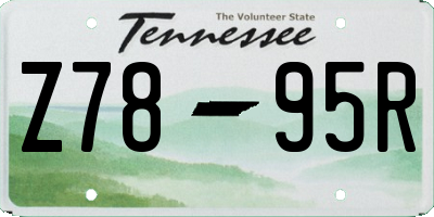 TN license plate Z7895R