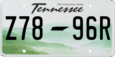 TN license plate Z7896R