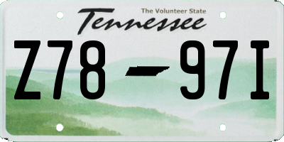TN license plate Z7897I