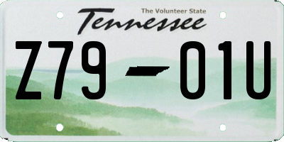 TN license plate Z7901U