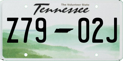 TN license plate Z7902J