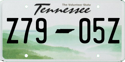 TN license plate Z7905Z