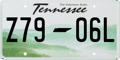 TN license plate Z7906L