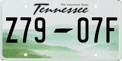 TN license plate Z7907F