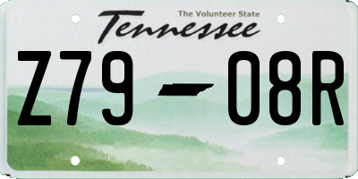TN license plate Z7908R