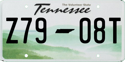 TN license plate Z7908T