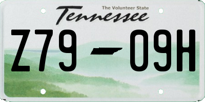 TN license plate Z7909H