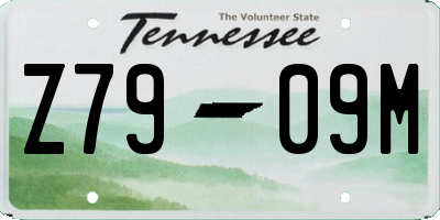 TN license plate Z7909M