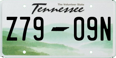 TN license plate Z7909N