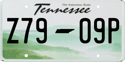 TN license plate Z7909P