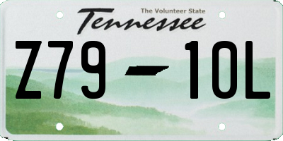 TN license plate Z7910L