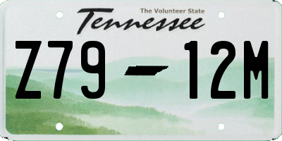 TN license plate Z7912M