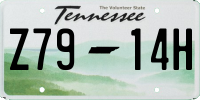 TN license plate Z7914H